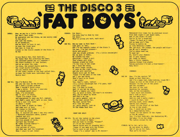 Disco 3 : Fat Boys (12", Promo)