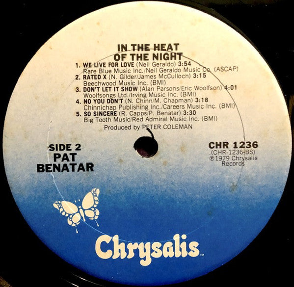 Pat Benatar : In The Heat Of The Night (LP, Album, Ter)