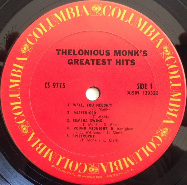 Thelonious Monk : Monk's Greatest Hits (LP, Comp, RE, Pit)