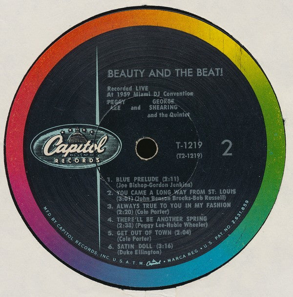 Peggy Lee / George Shearing : Beauty And The Beat! (LP, Album, Mono, Scr)