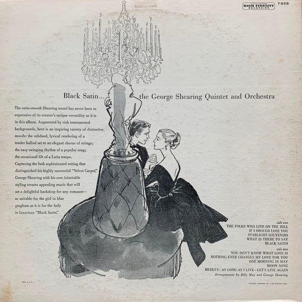 The George Shearing Quintet : Black Satin (LP, Album, Mono, Scr)