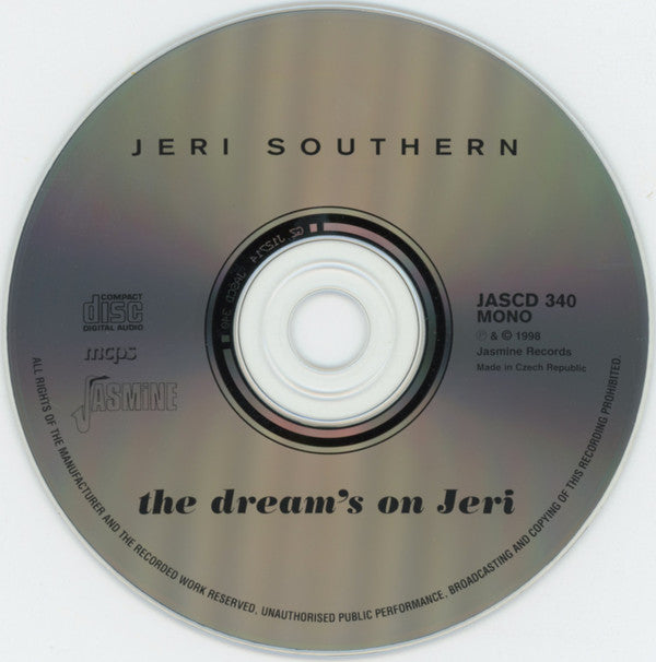 Jeri Southern : The Dream's On Jeri (CD, Album, Comp, Mono)