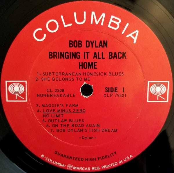 Bob Dylan : Bringing It All Back Home (LP, Album, Mono, Pit)