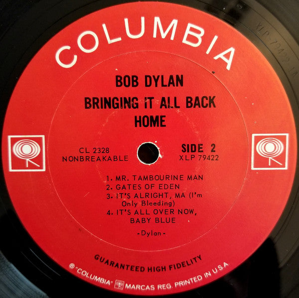 Bob Dylan : Bringing It All Back Home (LP, Album, Mono, Pit)