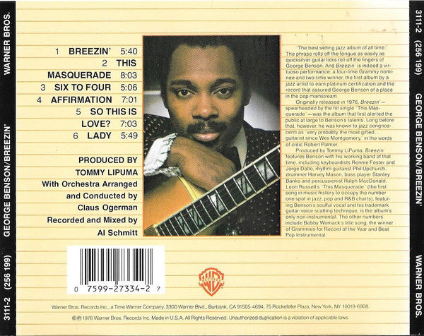 George Benson : Breezin' (CD, Album, RE)