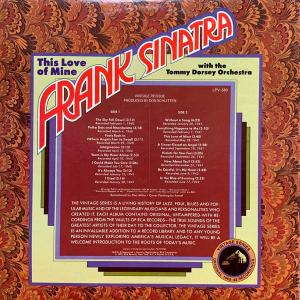 Frank Sinatra With The Tommy Dorsey And His Orchestra : This Love Of Mine (LP, Comp, Hol)