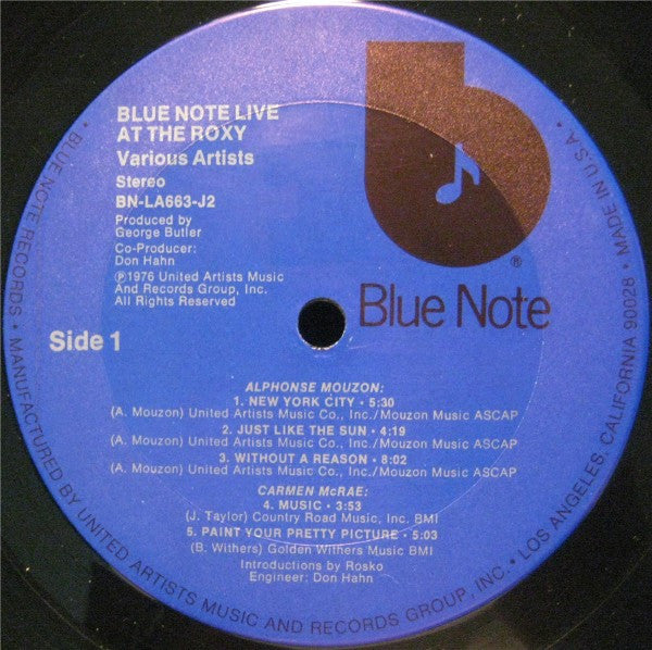 Various : Blue Note Live At The Roxy (2xLP, Comp, Gat)