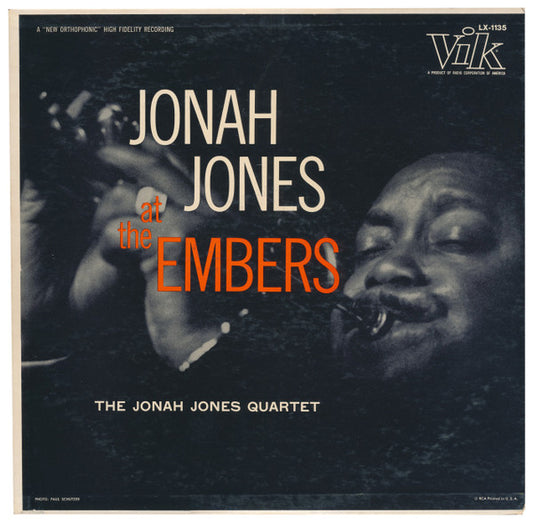 The Jonah Jones Quartet : Jonah Jones At The Embers (LP, Album, Mono, RE)