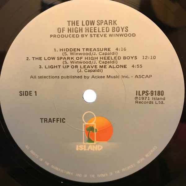 Traffic : The Low Spark Of High Heeled Boys (LP, Album, RE, Win)
