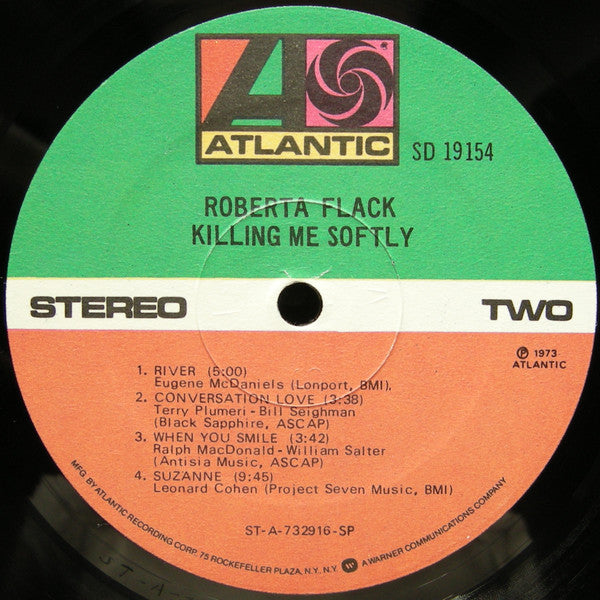 Roberta Flack : Killing Me Softly (LP, Album, RE, SP )