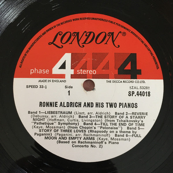 Ronnie Aldrich And His Two Pianos : Ronnie Aldrich And His Two Pianos (LP, Album, Gat)