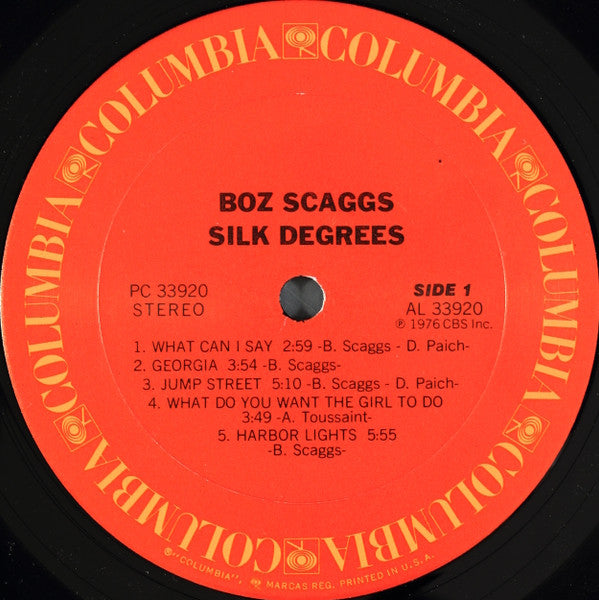 Boz Scaggs : Silk Degrees (LP, Album, Pit)