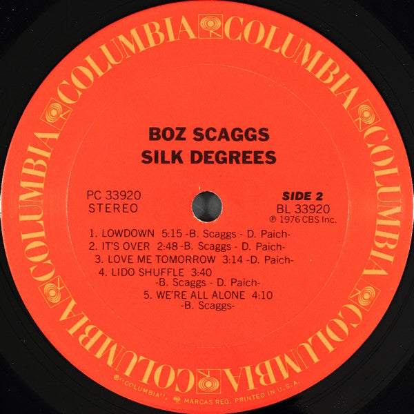 Boz Scaggs : Silk Degrees (LP, Album, Pit)