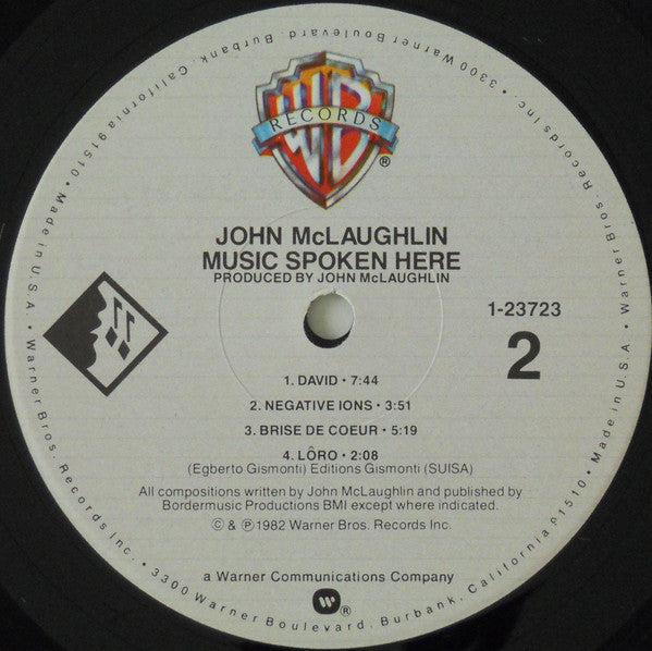 John McLaughlin : Music Spoken Here (LP, Album, All)