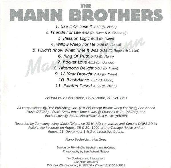 The Mann Brothers : Mann To Mann (CD, Album)