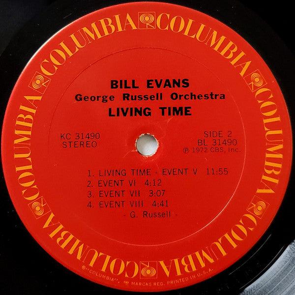 Bill Evans / George Russell Orchestra : Living Time (LP, Album, Pit)