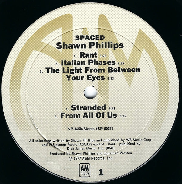 Shawn Phillips (2) : Spaced (LP, Album, Mon)