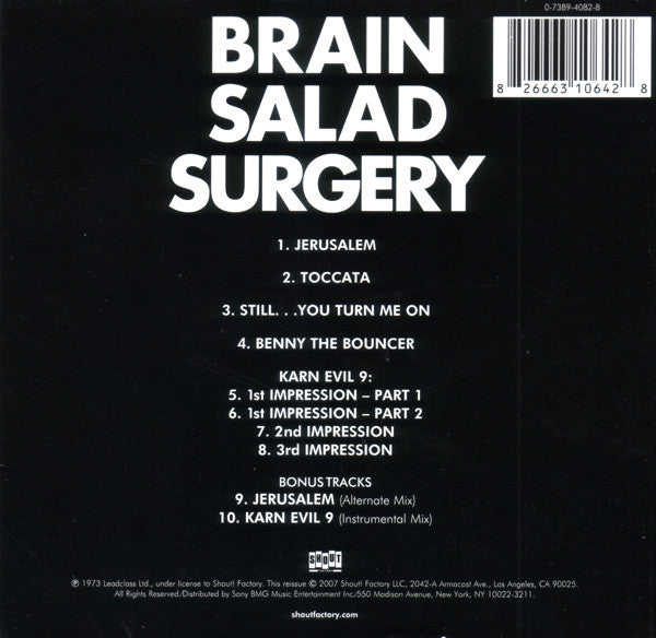 Emerson, Lake & Palmer : Brain Salad Surgery (CD, Album, RE, RM)