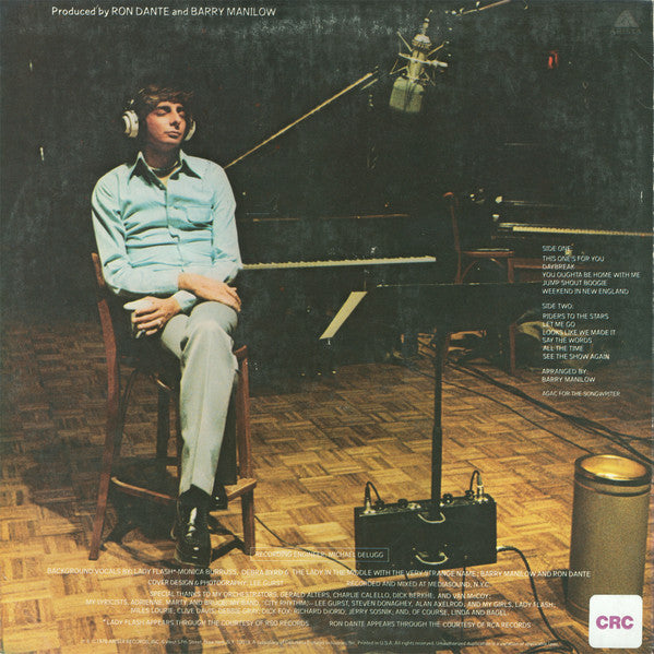 Barry Manilow : This One's For You (LP, Album, Bla)