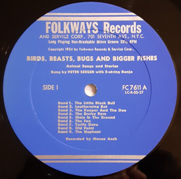 Pete Seeger : Birds, Beasts, Bugs & Bigger Fishes (LP, Album, RE)