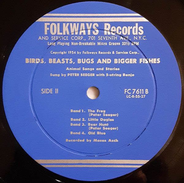 Pete Seeger : Birds, Beasts, Bugs & Bigger Fishes (LP, Album, RE)