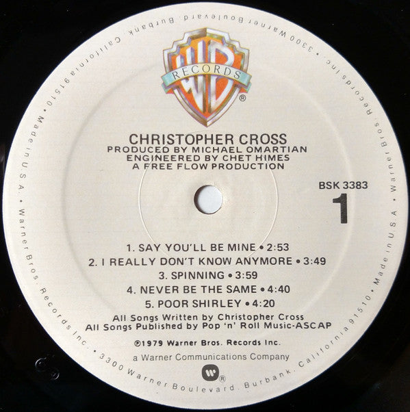 Christopher Cross : Christopher Cross (LP, Album, Spe)