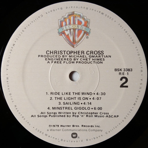 Christopher Cross : Christopher Cross (LP, Album, Spe)