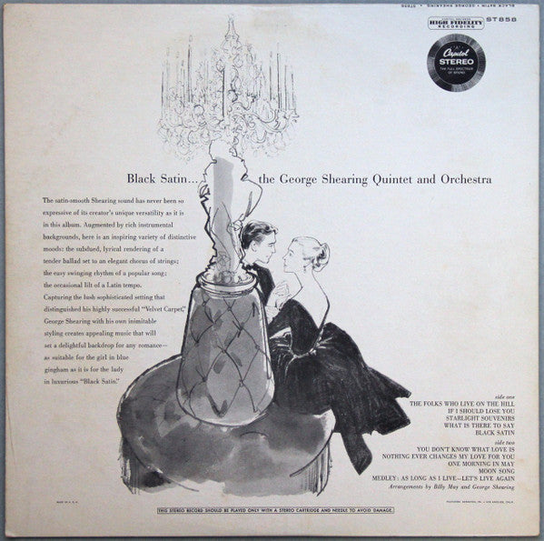 The George Shearing Quintet : Black Satin (LP, Album, Scr)