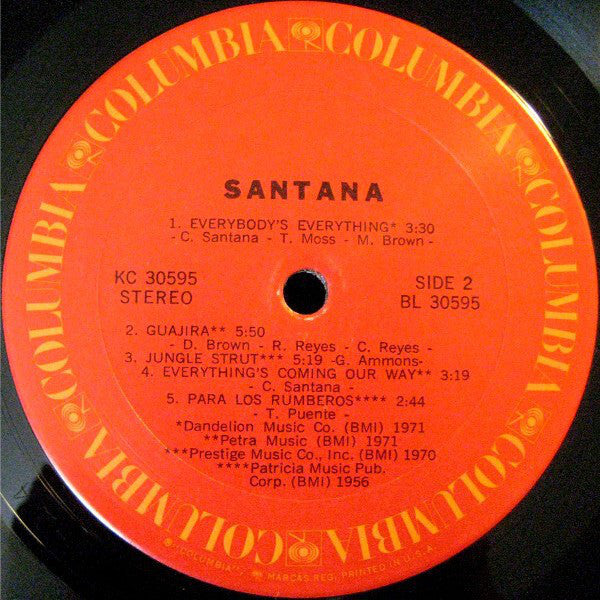 Santana : Santana (LP, Album, Pit)