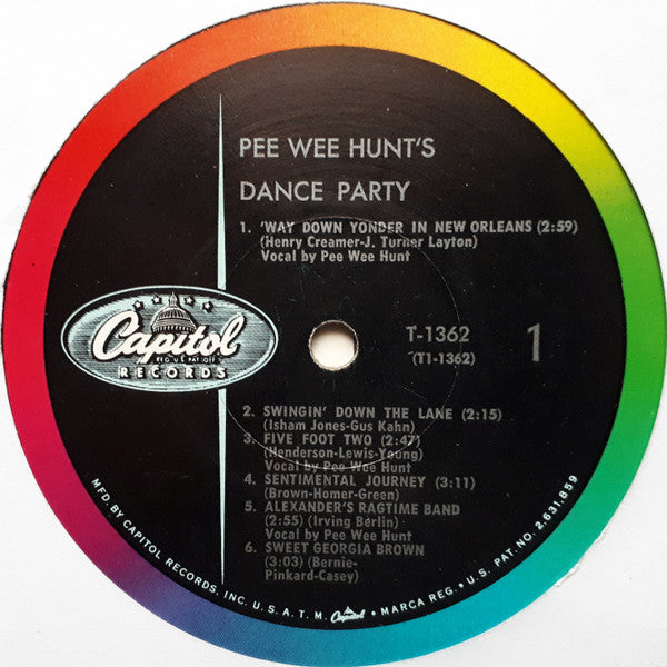 Pee Wee Hunt : Pee Wee Hunt's Dance Party (LP, Album, Mono)