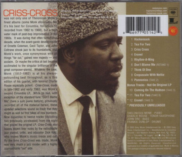 Thelonious Monk : Criss-Cross (CD, Album, RE, RM)