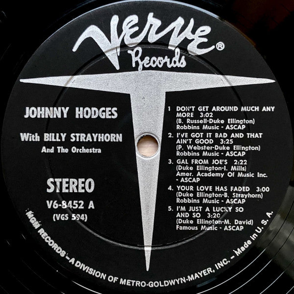 Johnny Hodges With Billy Strayhorn : Johnny Hodges With Billy Strayhorn And The Orchestra (LP, Album)