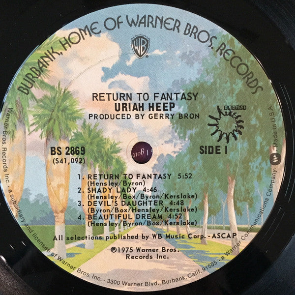 Uriah Heep : Return To Fantasy (LP, Album, Pit)