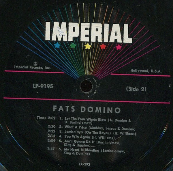 Fats Domino : Million Sellers By Fats (LP, Comp, Mono)