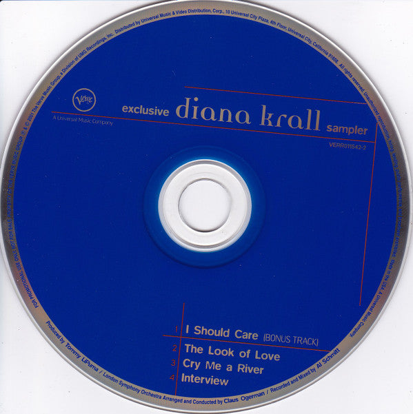 Diana Krall : Exclusive Diana Krall Sampler (CD, Promo, Smplr)