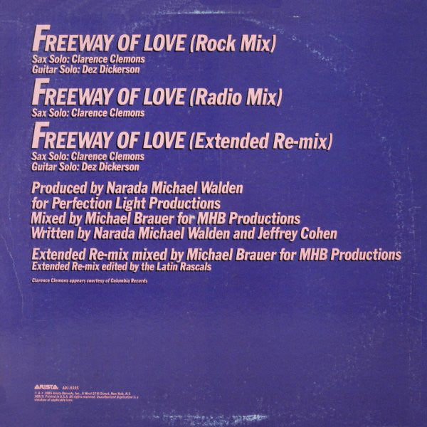 Aretha Franklin : Freeway Of Love (12", RCA)