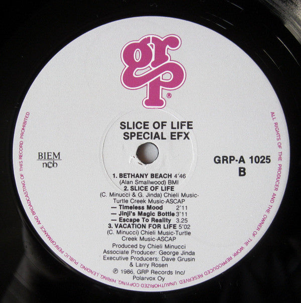 Special EFX : Slice Of Life (LP, Album)