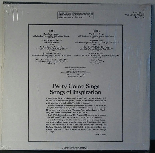 Perry Como : The Lord's Prayer (LP)
