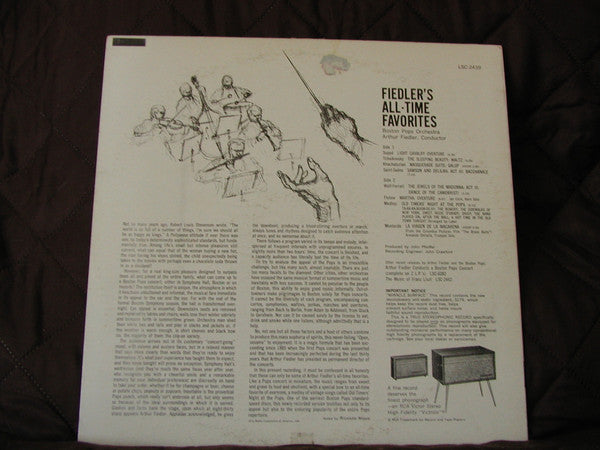 Arthur Fiedler, The Boston Pops Orchestra : Fiedler's All-Time Favorites (LP, Ind)