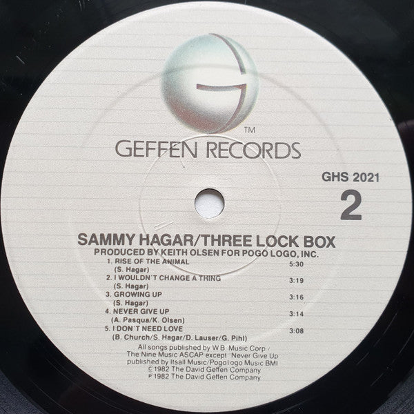 Sammy Hagar : Three Lock Box (LP, Album, Win)