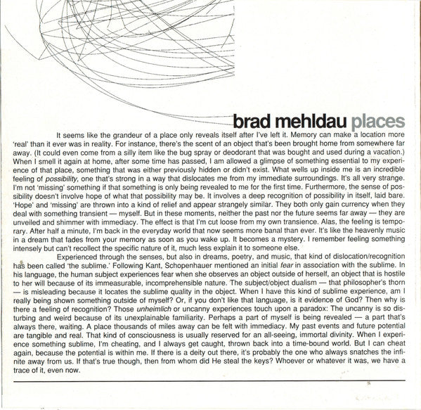 Brad Mehldau : Places (CD, Album)