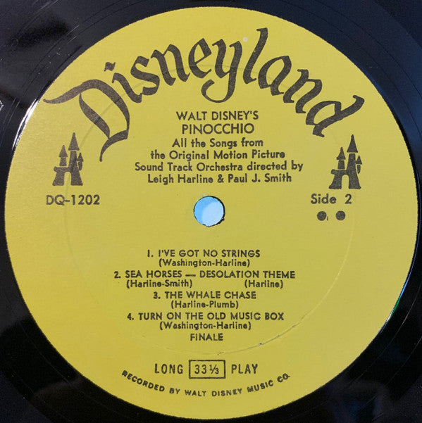 Unknown Artist : Walt Disney's Pinocchio (LP, Yel)