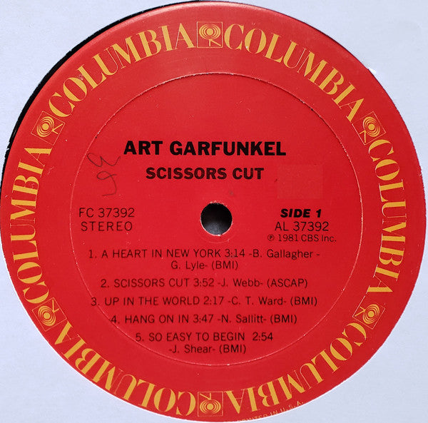 Art Garfunkel : Scissors Cut (LP, Album, Pit)