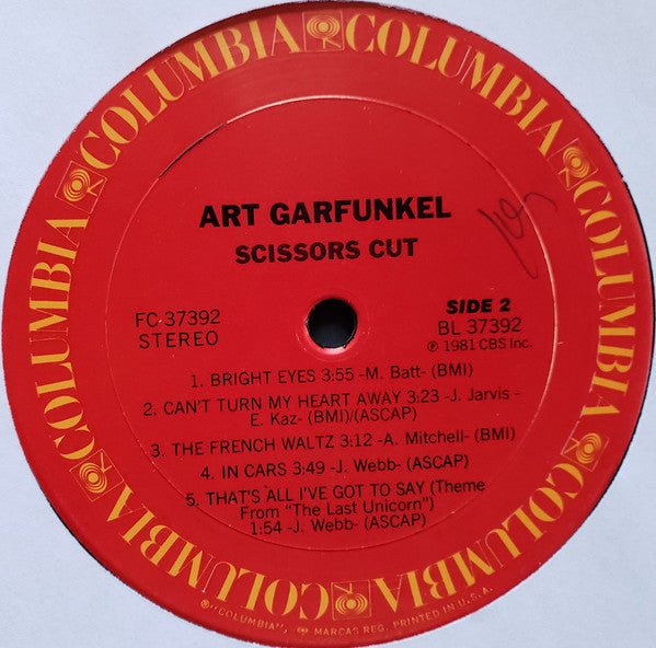 Art Garfunkel : Scissors Cut (LP, Album, Pit)