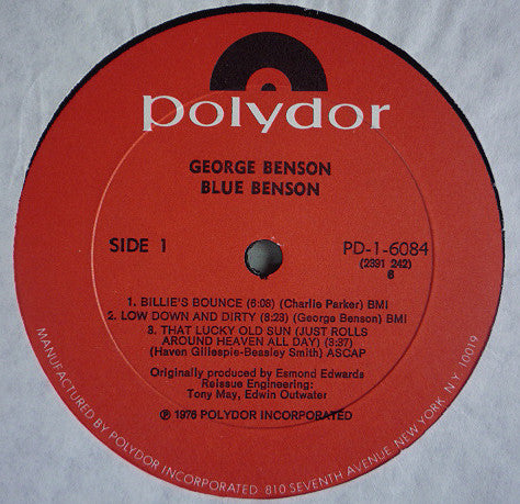 George Benson : Blue Benson (LP, Comp, RE, 6)