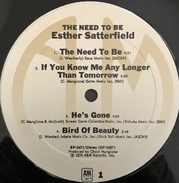 Esther Satterfield : The Need To Be (LP, Album)