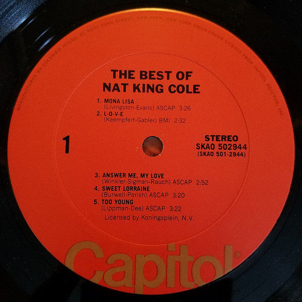 Nat King Cole : The Best Of Nat King Cole (LP, Comp, Club, San)