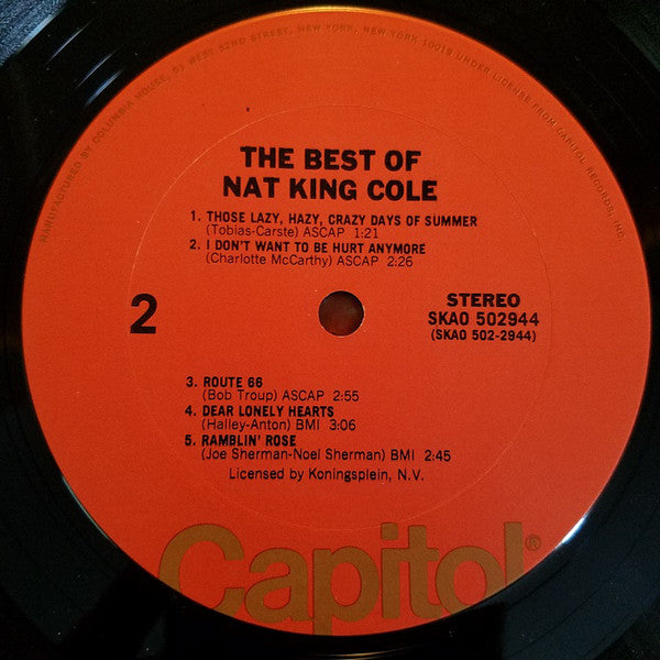 Nat King Cole : The Best Of Nat King Cole (LP, Comp, Club, San)