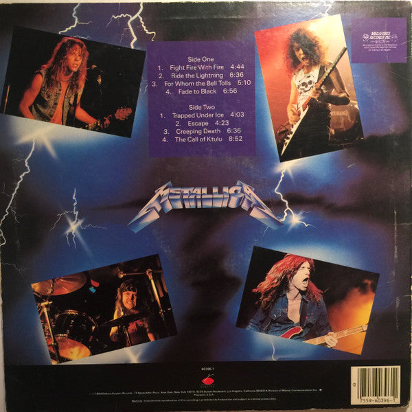 Metallica : Ride The Lightning (LP, Album, RE, Spe)