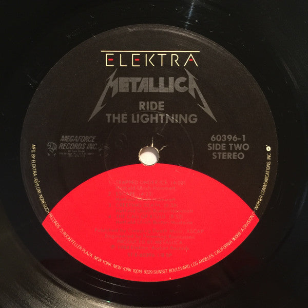 METALLICA RIDE newest THE LIGHTNING 1984 US PRESS ELEKTRA 60396-1